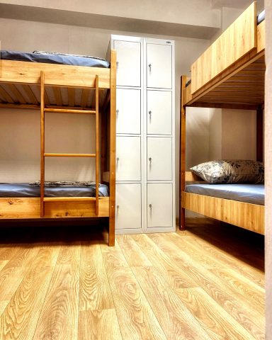8 bed dormitory room