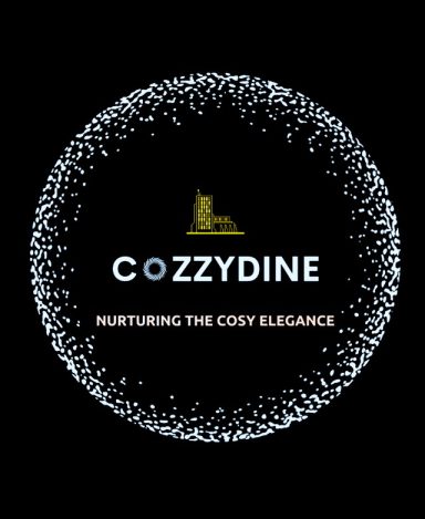 Logo for Cozzydine, featuring the tagline "Nurturing the Cosy Elegance."
