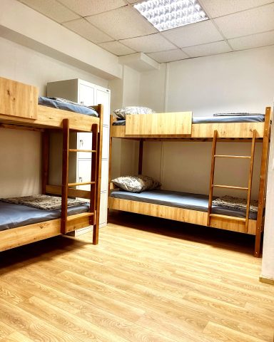 8 bed dormitory room
